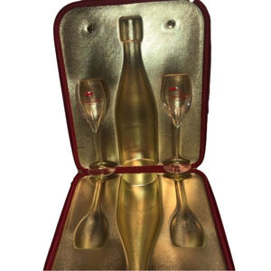 𝅺piper-heidsieck Champagne Red Bottle Carry Case Picnic 2 Original Glasses